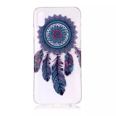 Dreamcatcher Transparent la coque TPU compatible avec iPhone XS Max - Bleu Violet