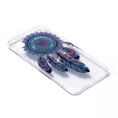 Dreamcatcher Transparent la coque TPU compatible avec iPhone XS Max - Bleu Violet