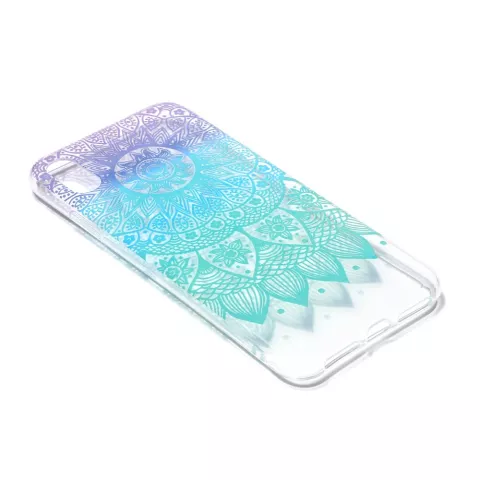 Coque Mandala TPU compatible avec iPhone XS Max Case - color&eacute;e transparente
