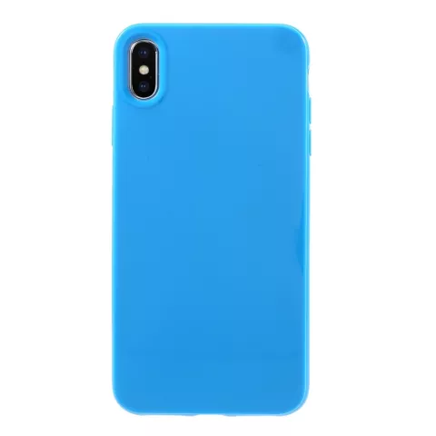 Coque Flexible en TPU compatible avec iPhone XS Max Case - Bleu Brillant