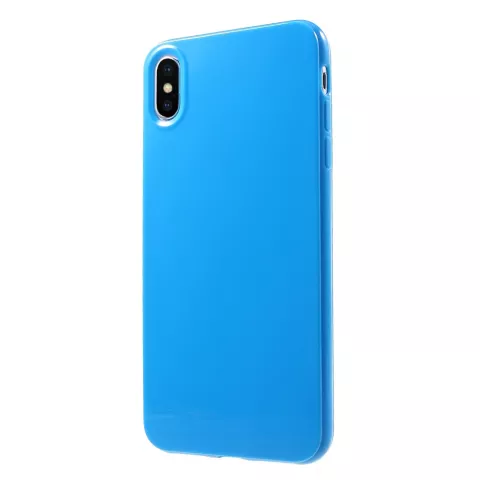 Coque Flexible en TPU compatible avec iPhone XS Max Case - Bleu Brillant