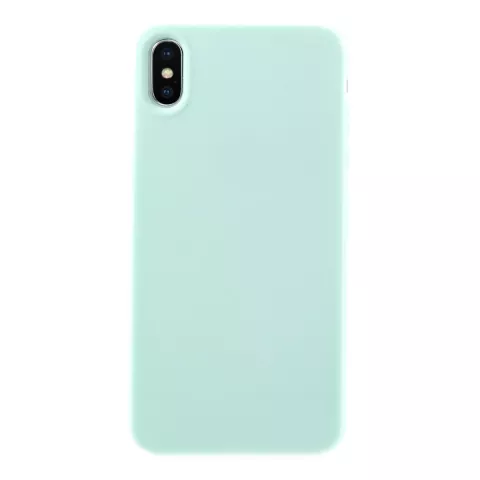 Coque en TPU flexible la coque compatible avec iPhone XS Max - Cyan