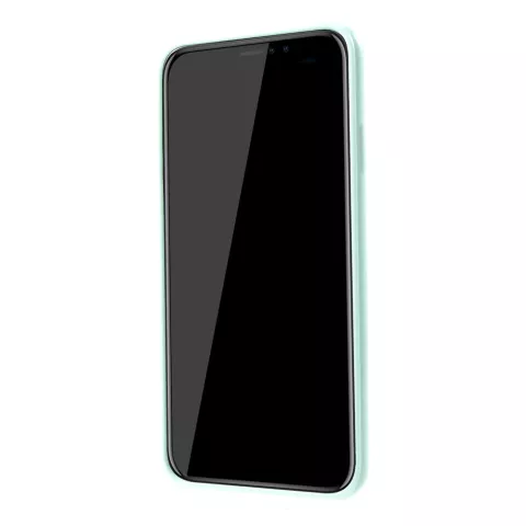 Coque en TPU flexible la coque compatible avec iPhone XS Max - Cyan