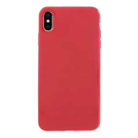 Coque en TPU flexible compatible avec iPhone XS Max Case - Rouge