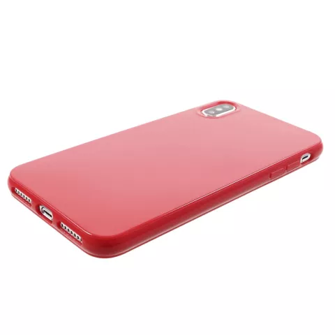 Coque en TPU flexible compatible avec iPhone XS Max Case - Rouge