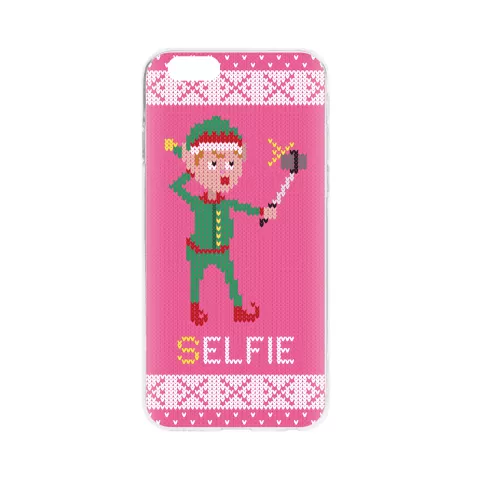 FLAVR Christmas Cardcase Ugly Xmas Christmas pull selfie elf iPhone 6 6s - Pink