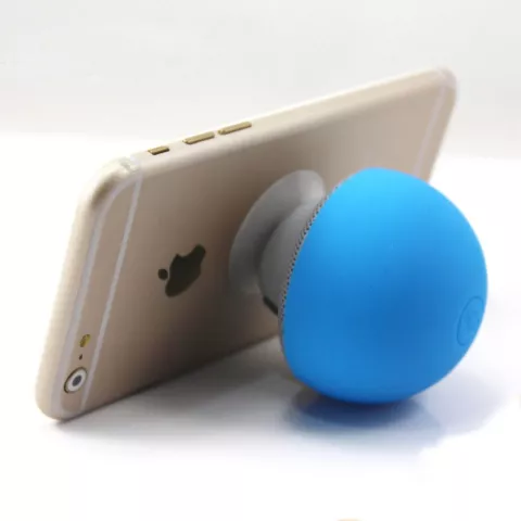Support &agrave; ventouse Bluetooth pour haut-parleur champignon champignon - Bleu