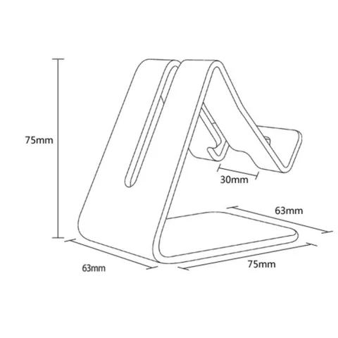 Mobile / GSM design standard universel en aluminium adapt&eacute; au support de bureau iPhone - noir mat