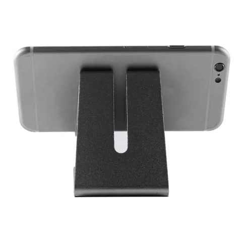 Support de bureau universel pour iPhone en aluminium standard design Mobile / GSM - noir mat