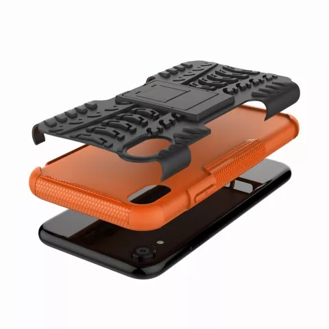 Coque hybride standard antichoc compatible avec iPhone XS Max - Orange