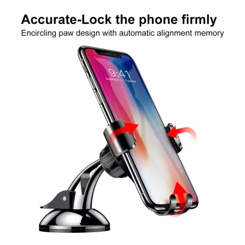Support de t&eacute;l&eacute;phone pour voiture &agrave; ventouse universelle Baseus compatible avec la navigation iPhone