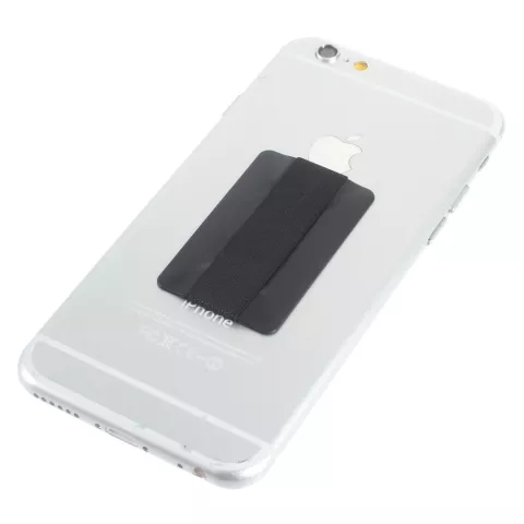 Sangle &eacute;lastique universelle pour t&eacute;l&eacute;phone portable, compatible avec iPhone Android - Sangle noire