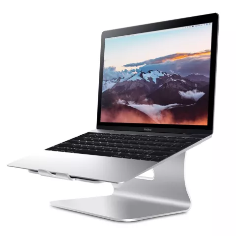 Support de fichiers Support ergonomique pour ordinateur portable en aluminium design compatible avec MacBook - Argent
