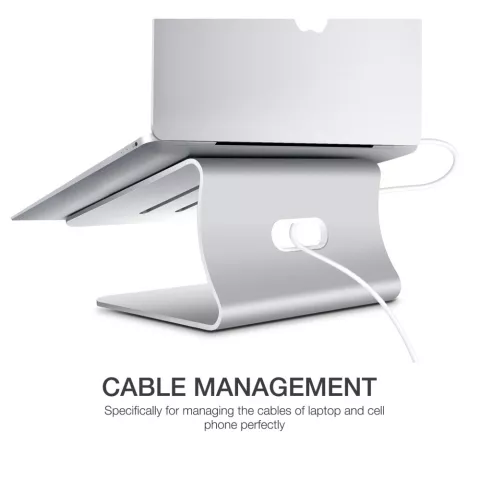 Support de fichiers Support ergonomique pour ordinateur portable en aluminium design compatible avec MacBook - Argent