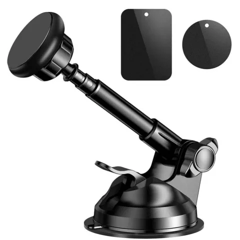 Support voiture magn&eacute;tique puissant universel voiture standard compatible avec iPhone Android - Noir