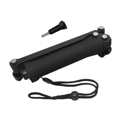Tr&eacute;pied &agrave; poign&eacute;e pliable 3 en 1, support de cam&eacute;ra, monopode Steadycam, compatible avec GoPro DLSR