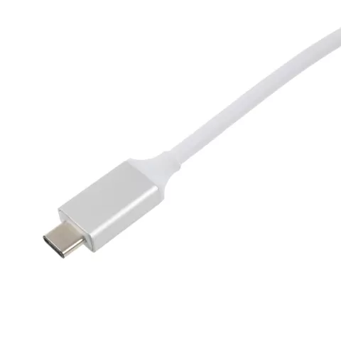 Hub USB-C multifonctionnel 5-en-1 avec lecteur de carte SD TF 3 USB 3.0 compatible avec MacBook - Aluminium