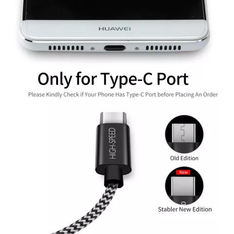 C&acirc;ble de chargeur USB Type-C 2,1 A Dux Ducis Skin Pro Series - 3 m