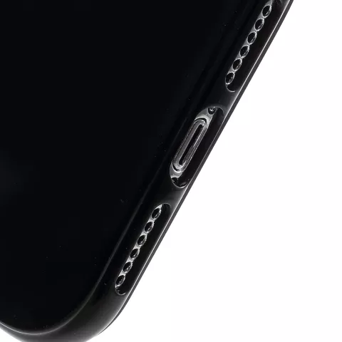 Coque en TPU souple et brillante compatible avec iPhone XR - Coque noire