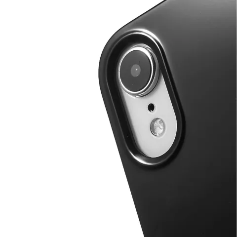 Coque en TPU souple et brillante compatible avec iPhone XR - Coque noire