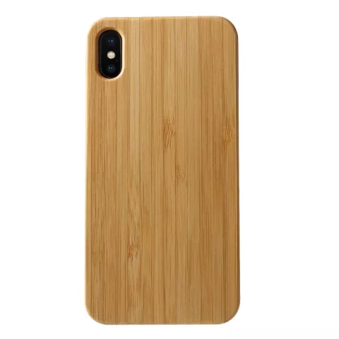 Housse en bois TPU iPhone XS Max Cover - &Eacute;tui marron