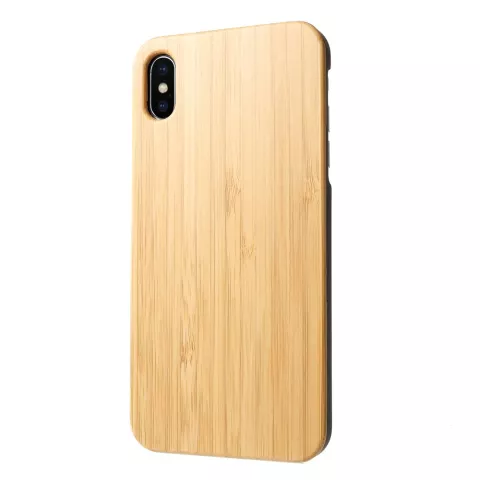 Coque en bois TPU compatible avec iPhone XS Max Cover - Coque marron