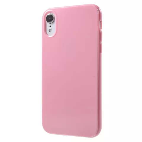 Coque en TPU souple et brillante compatible avec iPhone XR - Coque Rose