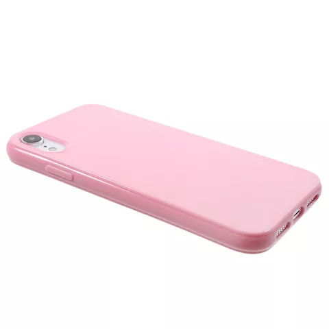 Coque en TPU souple et brillante compatible avec iPhone XR - Coque Rose