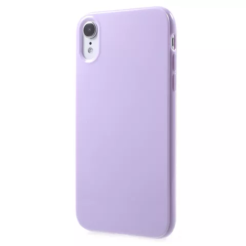 Coque en TPU souple et brillante compatible avec iPhone XR - Coque Violette