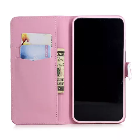 &Eacute;tui portefeuille rose pour iPhone XR - &Eacute;tui rose