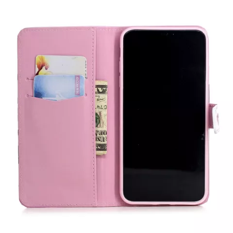 &Eacute;tui portefeuille Rose compatible avec iPhone XR - Rose Case