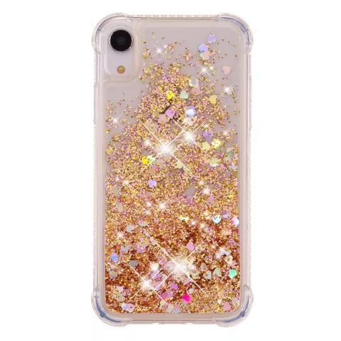 TPU de protection en poudre de paillettes mobiles &eacute;tui compatible avec iPhone XR - &Eacute;tui dor&eacute;