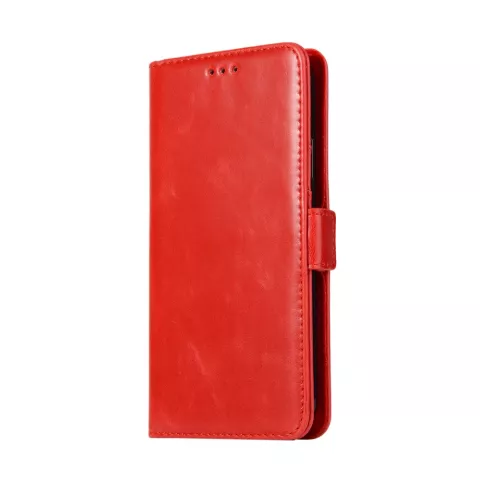 &Eacute;tui en similicuir Wallet TPU pour iPhone XR - Rouge