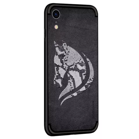 Coque en TPU NXE Snake Scales Horse compatible avec iPhone XR - Coque noire
