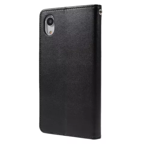 &Eacute;tui portefeuille en simili cuir Mercury Goospery compatible avec iPhone XR - Noir
