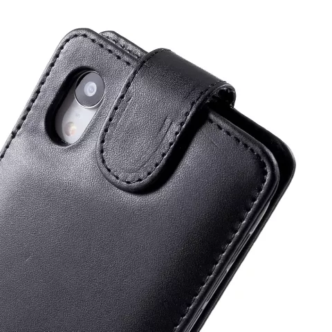&Eacute;tui porte-cartes compatible avec iPhone XR &Eacute;tui en simili cuir - Noir