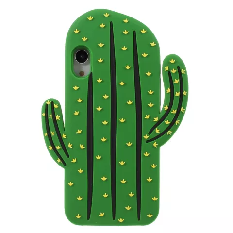 Housse en silicone Cactus pour iPhone XR - Housse verte