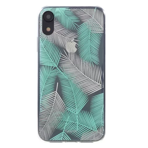 &Eacute;tui de protection en TPU en polycarbonate Roar Korea compatible avec iPhone XR - &Eacute;tui &agrave; feuilles