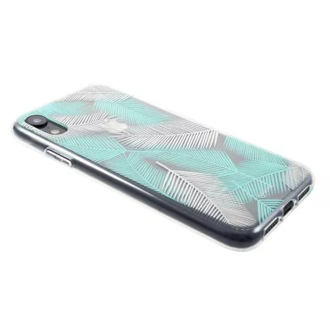 &Eacute;tui de protection en TPU en polycarbonate Roar Korea compatible avec iPhone XR - &Eacute;tui &agrave; feuilles