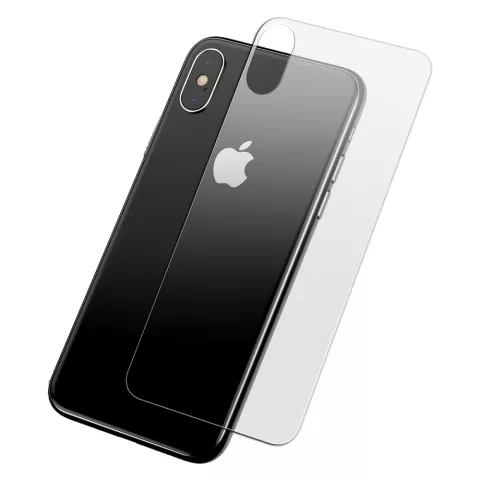 Protection arri&egrave;re en verre tremp&eacute; BASEUS en verre tremp&eacute; compatible avec iPhone X XS