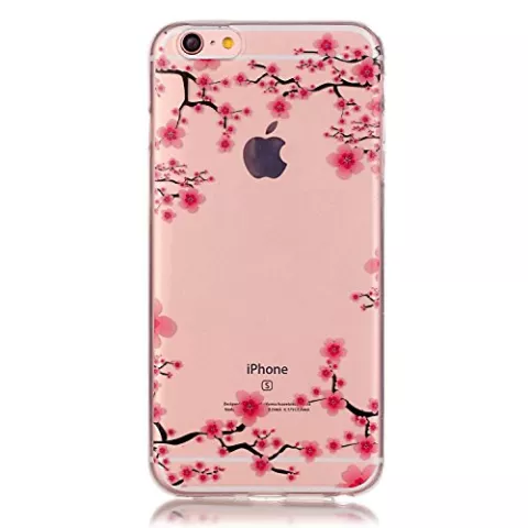 Coque en TPU Transparent Blossom pour iPhone 6 6s - Rose