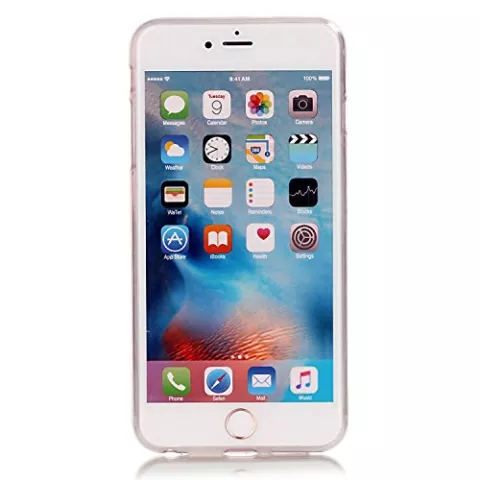 Coque en TPU Transparent Blossom compatible avec iPhone 6 6s - Rose