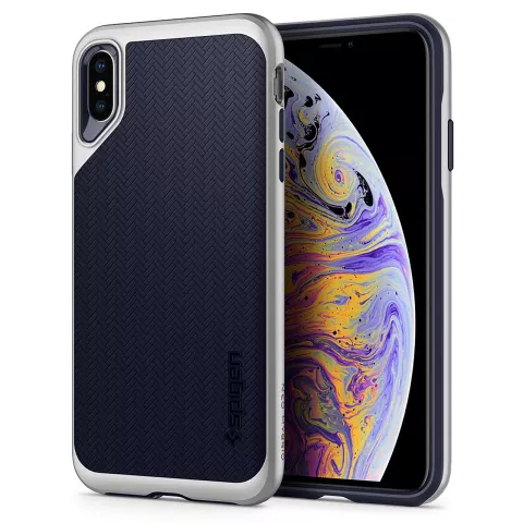 Coque Spigen Neo Hybrid compatible avec iPhone XS Max, coque argent&eacute;e