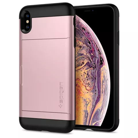 Spigen Slim Armor CS coque de protection or rose compatible avec iPhone XS Max Rose Gold case