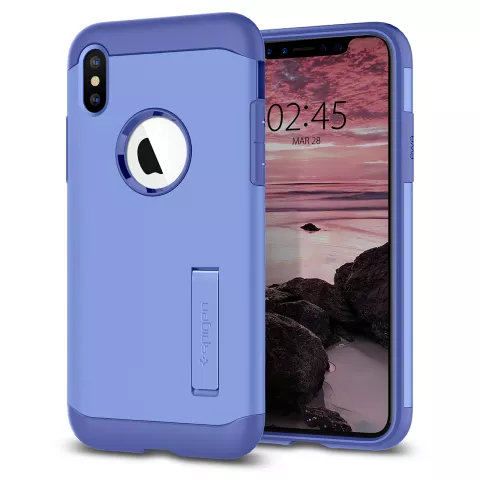 Coque Spigen Slim Armor compatible avec iPhone XS Max Violet