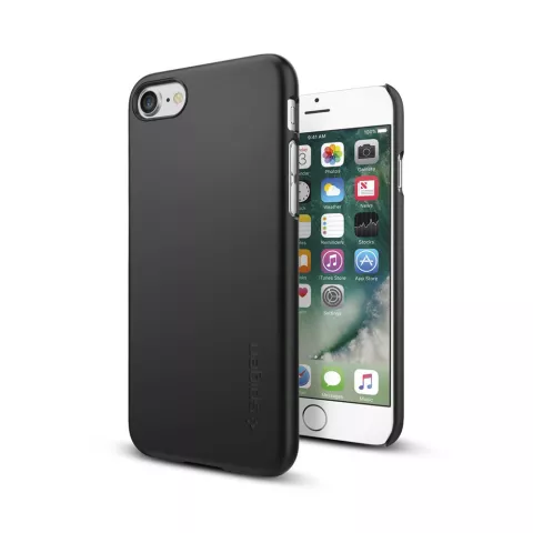 Coque Spigen Thin Fit compatible avec iPhone 7 8 SE 2020 SE 2022 - Coque noire