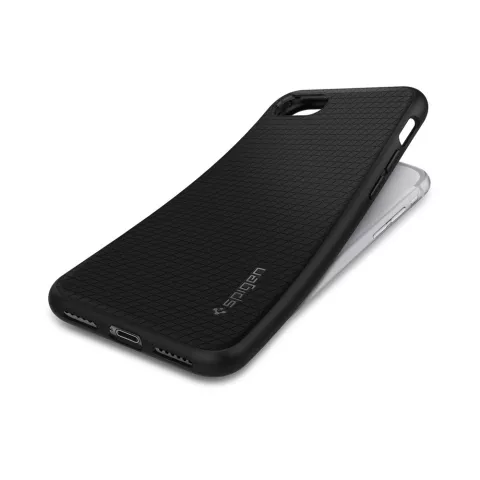 Coque Spigen Liquid Air compatible avec iPhone 7 8 SE 2020 SE 2022 - Noir