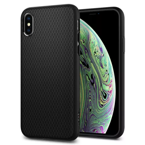 Coque Spigen Liquid Air la coque compatible avec iPhone XS - Noir mat