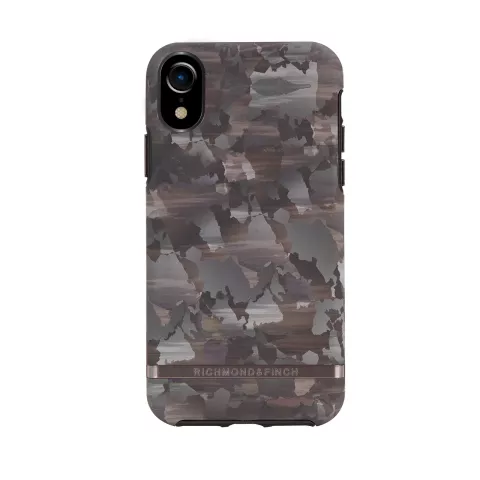 Coque iPhone XR Richmond &amp; Finch Concrete Camouflage - coque grise