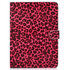 &Eacute;tui portefeuille portefeuille imprim&eacute; l&eacute;opard rouge compatible avec iPad 10,2 pouces, &agrave; l&#039;iPad Pro 10,5 et &agrave; l&#039;iPad Air 3 10,5 pouces - Noir Rouge Rose